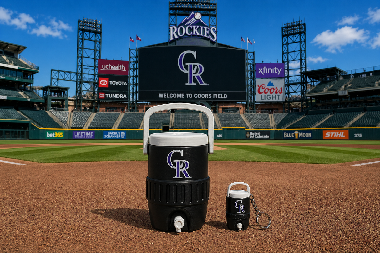 COLORADO ROCKIES 12oz can holder koozie