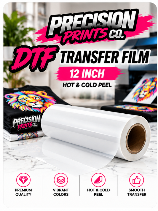 12 in DTF Transfer Film Hot and Cold Peel - Precision Prints Co.