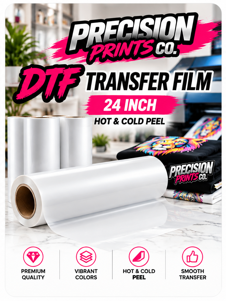 24 in DTF Transfer Film Hot and Cold Peel - Precision Prints Co.