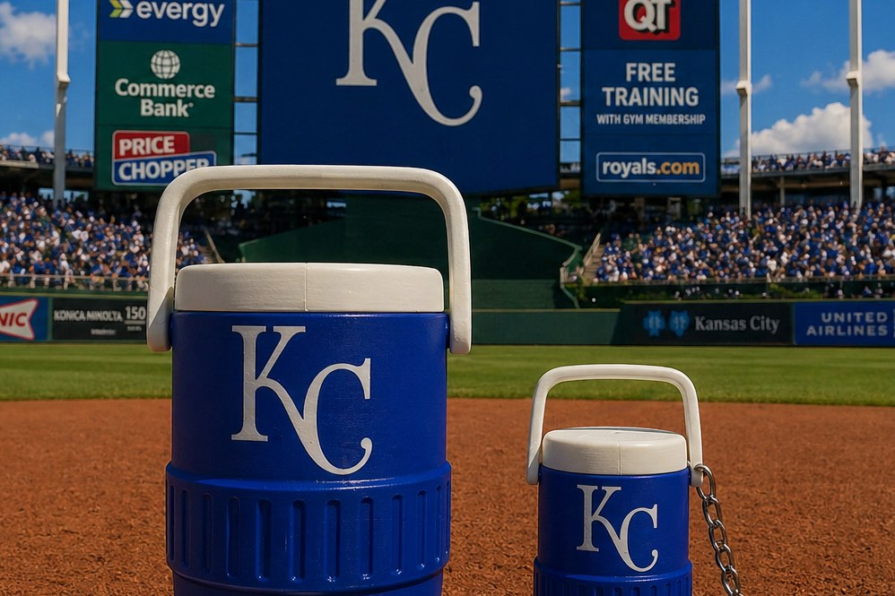 Kansas City Royals 12oz Can Cooler – 3D Printed Insulated Can Holder - detail view