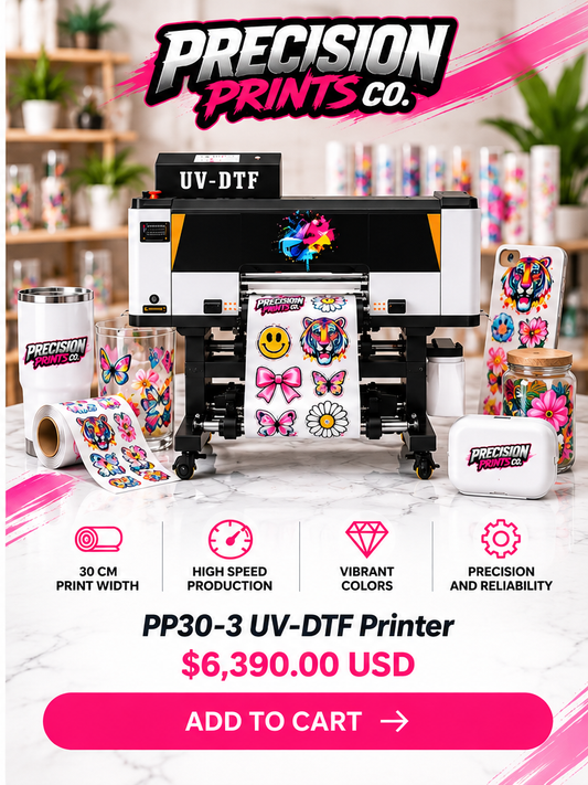 PP30-3 UV-DTF Printer - Precision Prints Co.