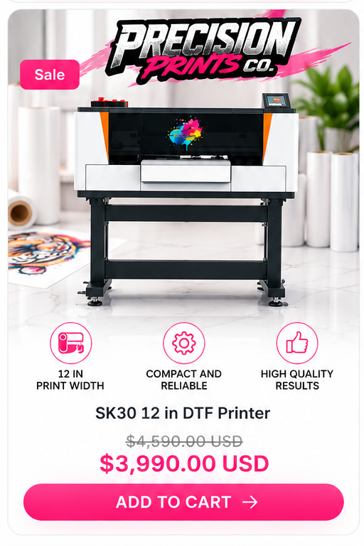 SK30 12 inch DTF Printer - Precision Prints Co.