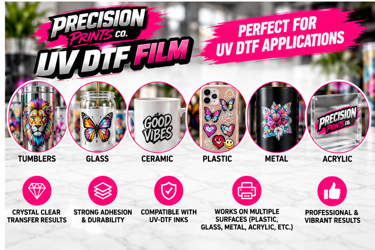 UV-DTF A/B Transfer Film - Precision Prints Co. 4