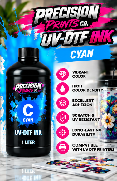 UV-DTF Ink Cyan - Precision Prints Co.